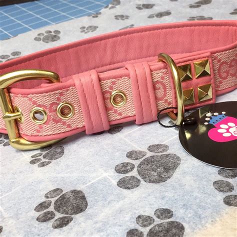 pink gucci dog collar|authentic designer dog collars.